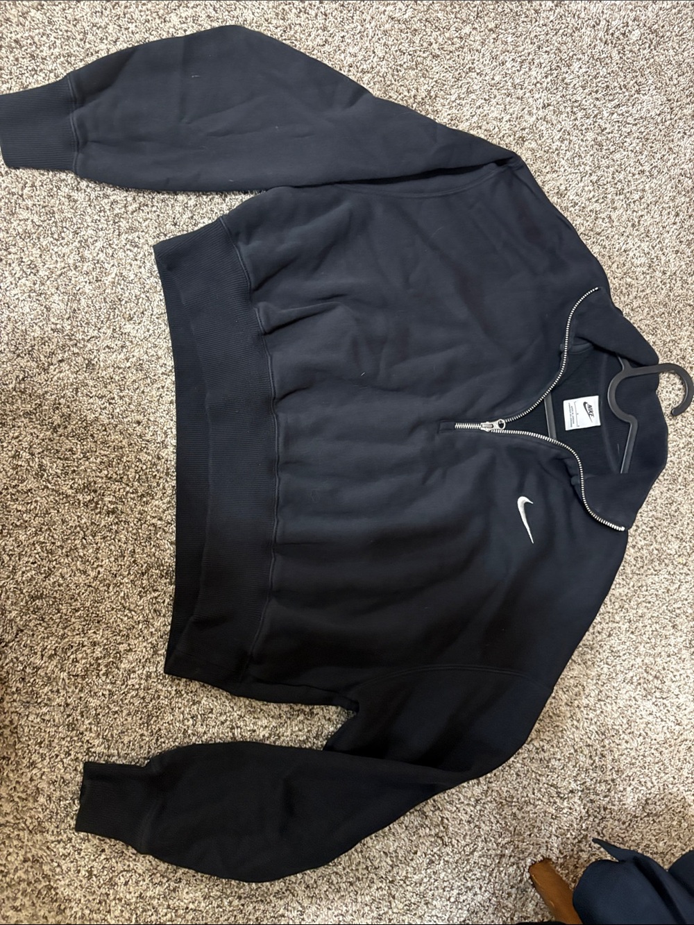 Nike cropped 1/4 zip womens